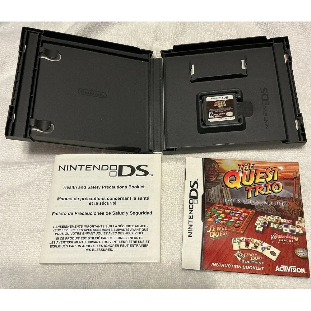 Quest Trio: Jewels, Cards and Tiles (Nintendo DS, 2008) Untested